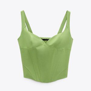 Zara Green Crop Top